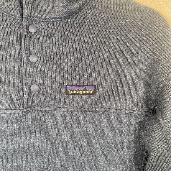 Patagonia Women’s Better Sweater ¼ Snap Pullover – Blue, Size M - Picture 9 of 13